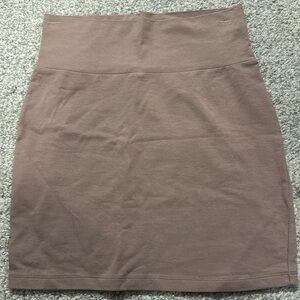 Tan mini skirt